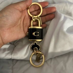 Coach Lock and key keychain